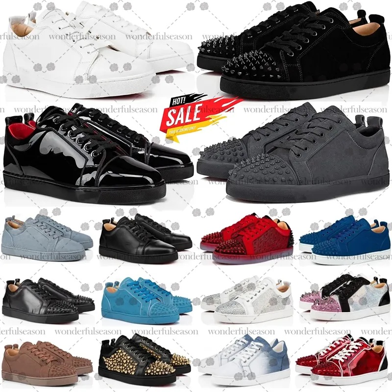 2025 Designer shoes Dress Casual Shoes Sneakers Glitter Black Grey Rivets Leather Suede Men Women Fashion Spikes classic Office Career Wedding Trainers