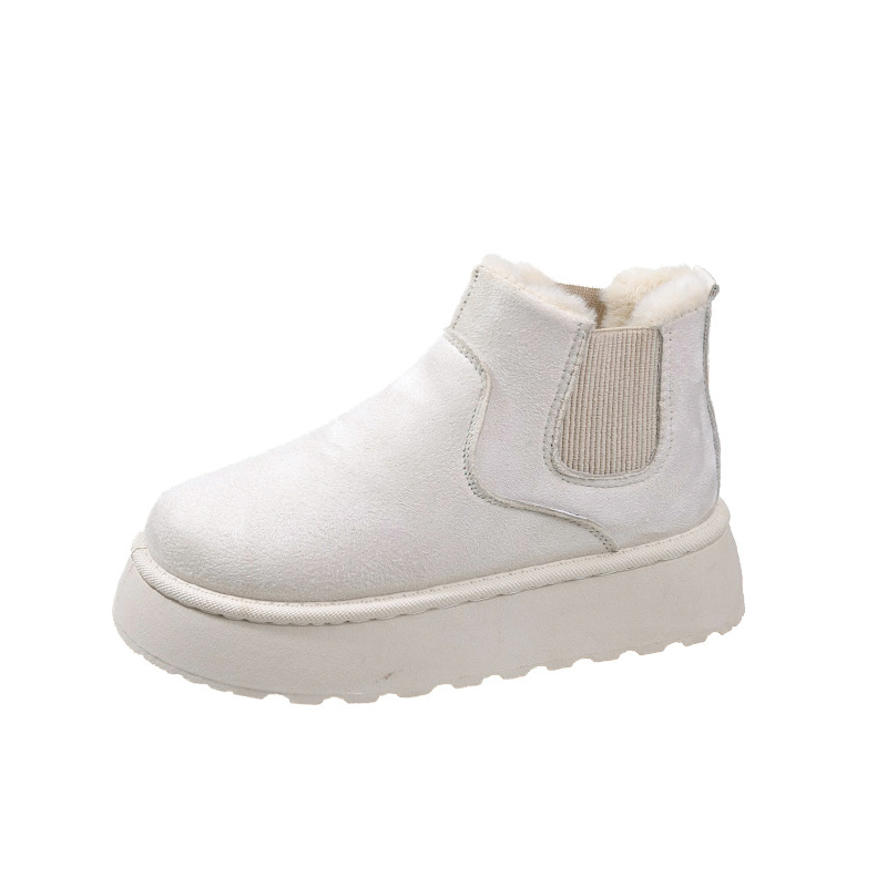 Large size 36-41 women's snow boots 2025 new design solid color elastic mouth warm short cotton boots free shipping