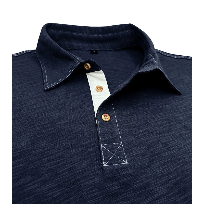 Men's Short - Sleeve Polo Shirt, Light Blue Regular Fit with Button - Down Collar for Casual Wear