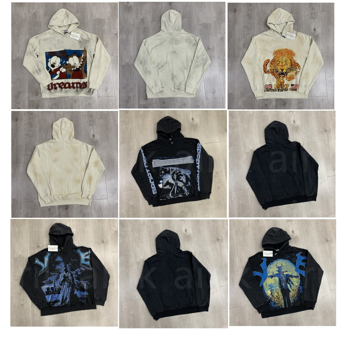 Men's Vale Hoodies Harajuku Washing Trend Brand Sweatshirts Casual Valley Streetwear Oversized Hoodie Tracksuit Men Clothing Hoodie