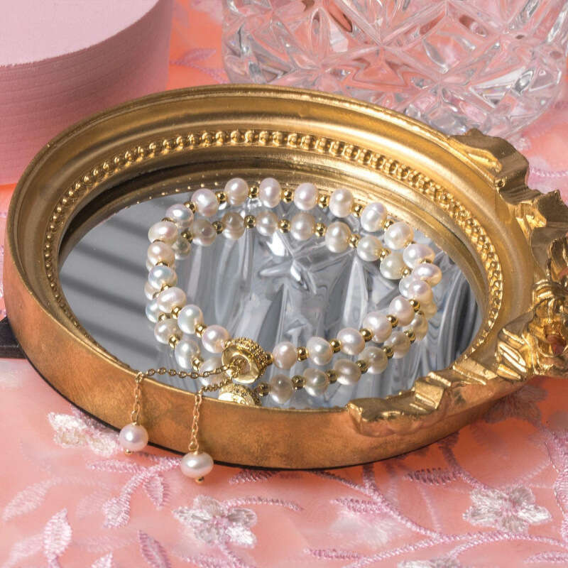 high quality luxury bow Embed Zircon Pearl necklace set gifts necklace bracelet fashion women's jewelry wedding banquet