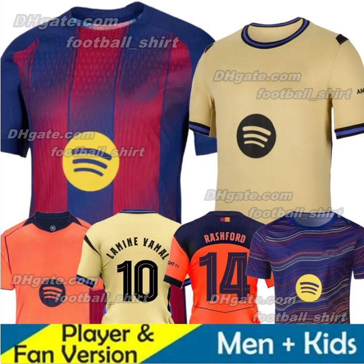 4XL 25 26 LAMINE YAMAL Barcelone Soccer Jerseys PEDRI GAVI Football Jersey Player 2025 2026 BarcelonaTracksuit RAPHINHA LEWANDOWSKI Home away Men Kids kit uniforms