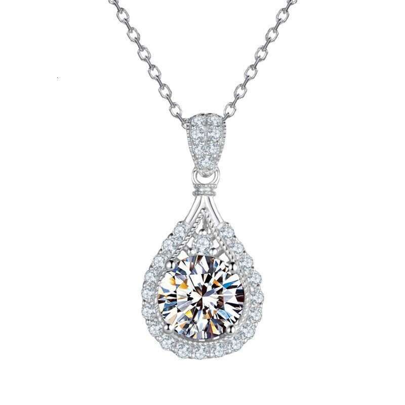 moissanite chain Pendant Necklaces New Love Heart-Shaped For Gold Sier S Earringswedding Engagement Gifts Series Jewelry