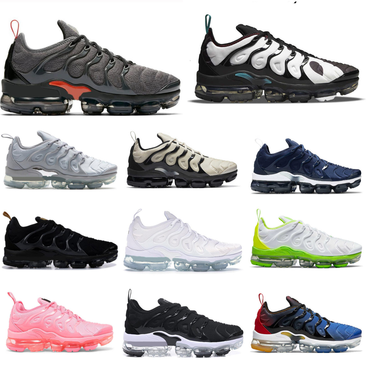 Trainers Plus Tn Sports Shoes Vapormmaxs Men Women Tns Requin All Black Griffey Reflective Grey Triple White Blue Red USA Outdoor Designer Orange Outdoor Sneakers