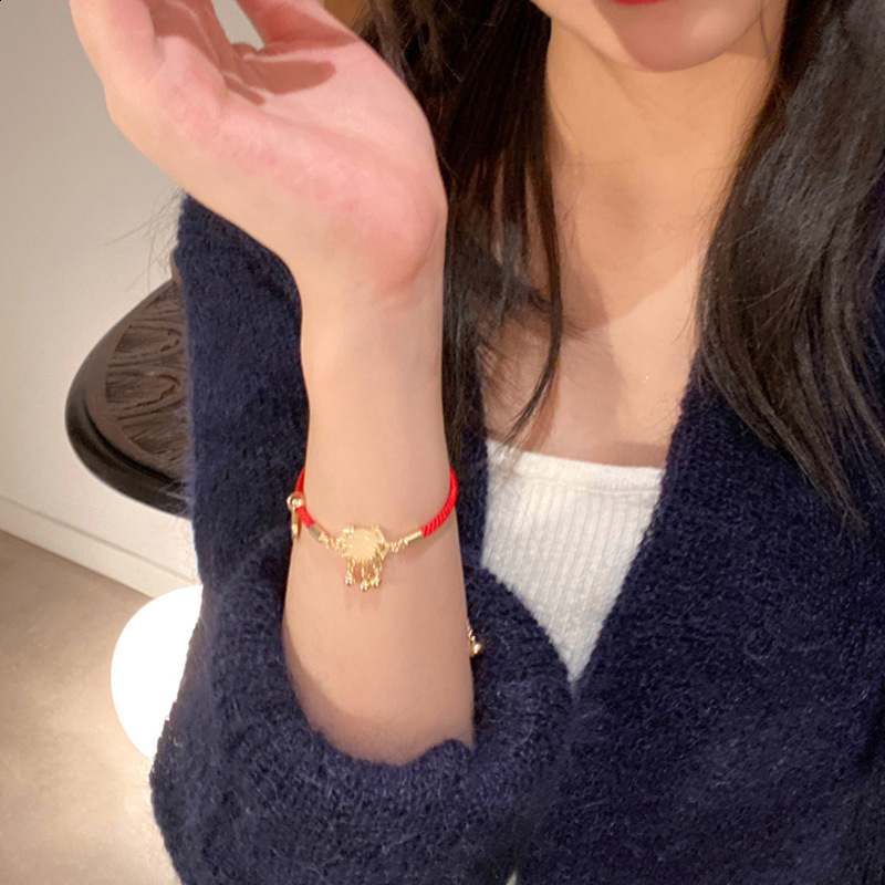 Peaceful and Auspicious Lock Bracelet for Women 2023 New Long Life Lock Zodiac Year Exquisite Woven Red Bracelet Gift for Best Friend 250425