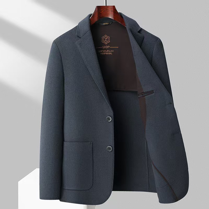 T1523 double-faced woolen suit men's 2025 autumn and winter new short business casual men's 100% pure wool suit jacket