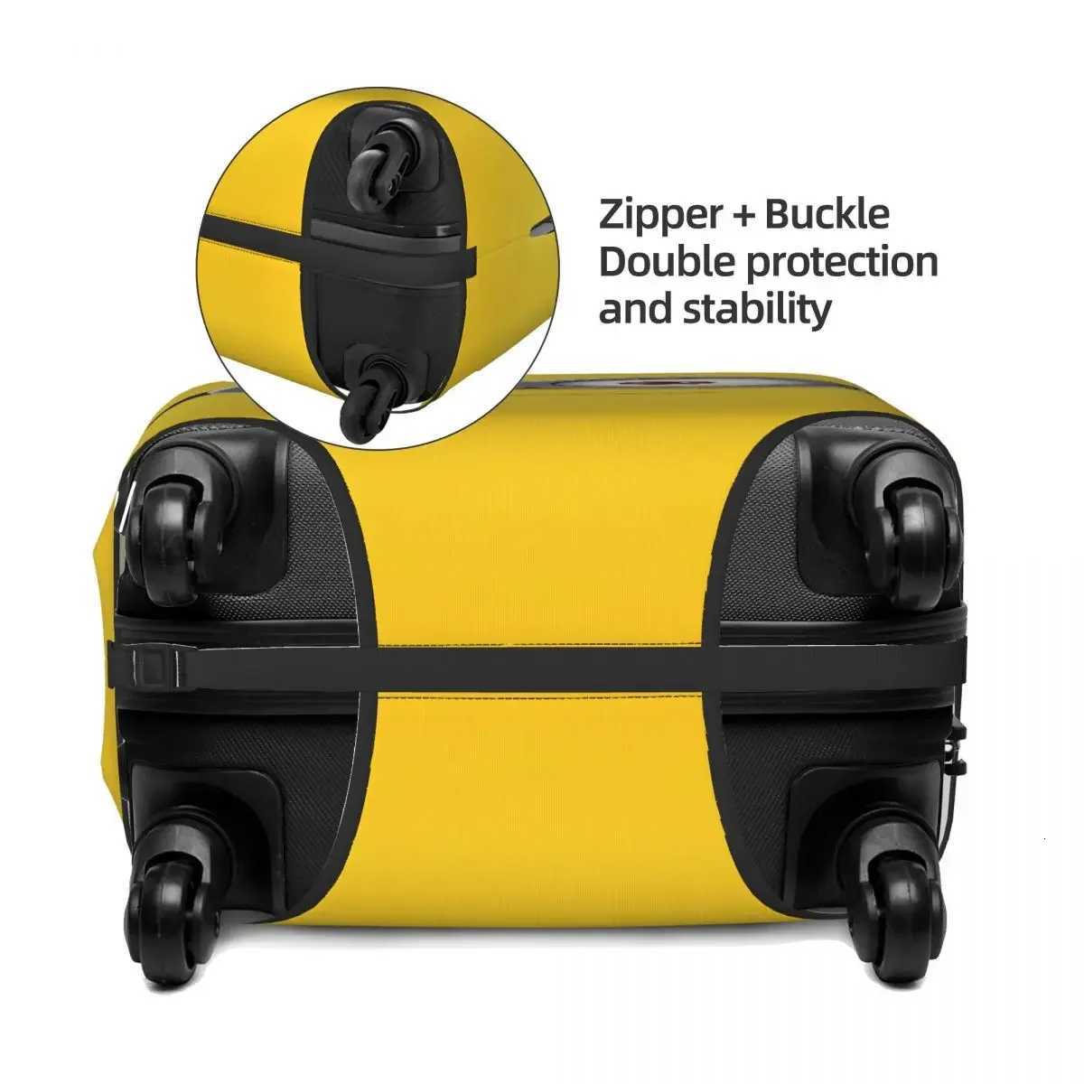 Minions Patterned Suitcase Case Thickened and Wear-Resistant Travel Case Consignment Case for Dust Protection When Going Out W250823