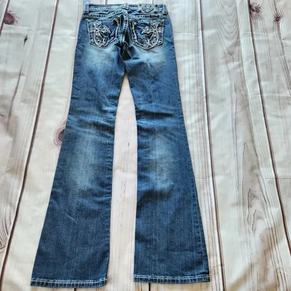 Gothic Womens Cross Rhinestone Jeans Y2K Clothes Fashion Hip Hop Retro Shiny Washed Blue Baggy Jeans High Waist Slim Trousers 250823