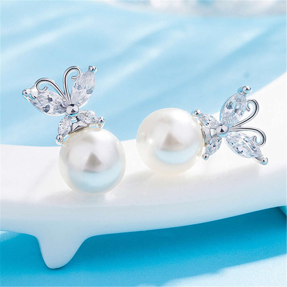 Jewelry Accessories French Niche Design Stud Simple Personality Pearl Earrings Temperament All-Match Sweet Korean Version