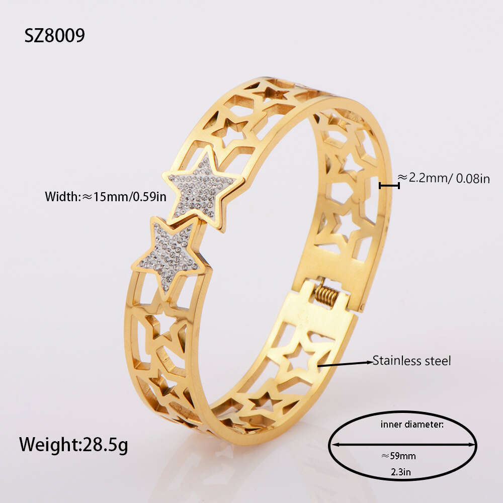 Luxury Jewelrys Bracelet Fashion Trendy Bangle Gold Plated Titanium Steel Diamond for Women Men Nail Bracelets Silver Classic Jewelry
