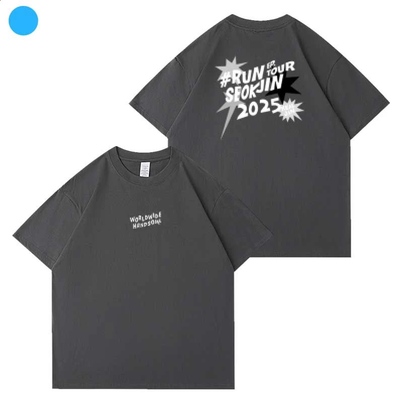 Jin Runseokjin EP Tour 2025 Tshirt Fashion Short Sleeve Cotton Men Women Tshirts Korean Singer Album Echo Graphic T Shirt 250822