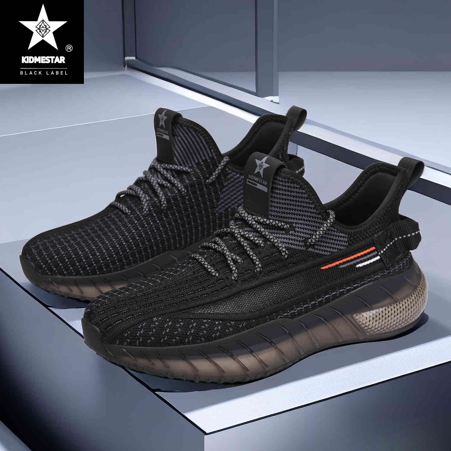 KIDMESTAR Men's Breathable Designer Outdoor Sports Shoes Fashionable Classic Flat Shoes Trendy Soft-soled Sports Running Shoes Casual Luxury Brea