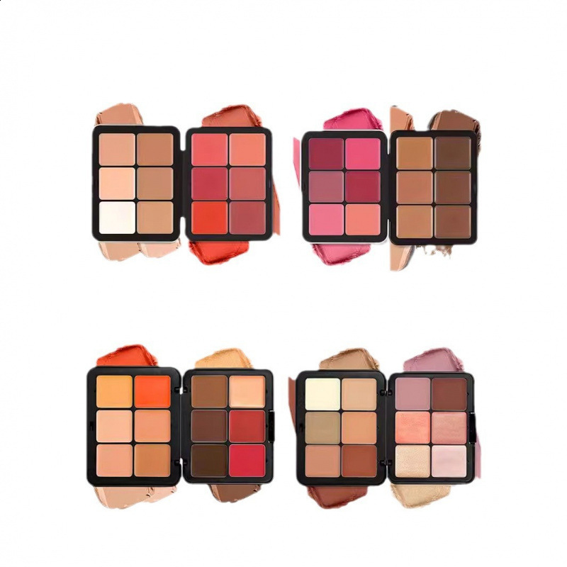 12 Color Blush Concealer Set Natural Blemish Highlighter 16 Color Waterproof face contour cream palette custom 240627