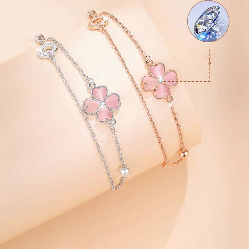 Simple fashion Bracelet Womens Charm Bracelets Silver Gold Plated Natural Chalcedony Luxury Jewelry Gift for Women