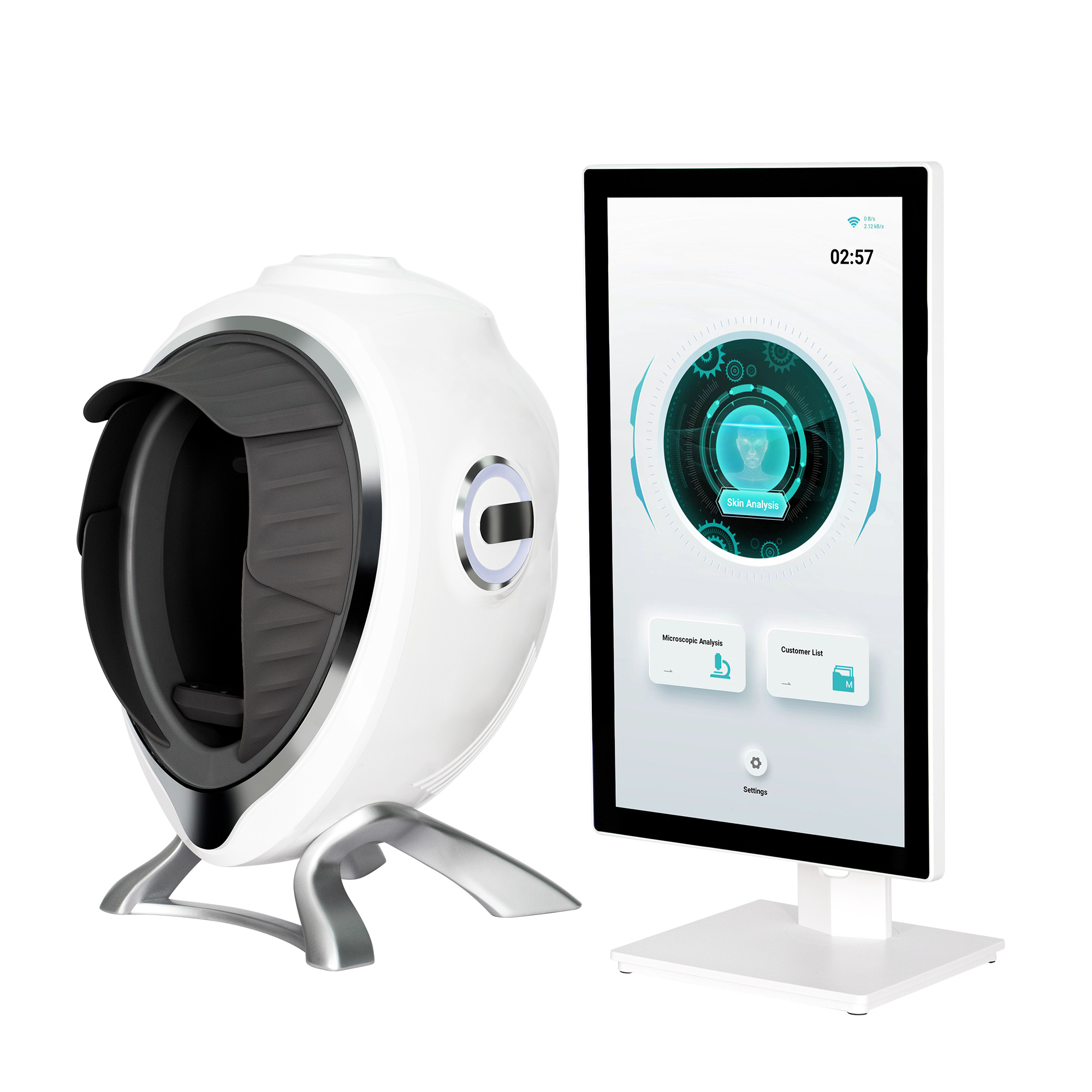 New Comprehensive Skin Analysis 3D AI Facial Skin Analyzer Detection Skin Problem Diagnosis 8 Spectrum Device