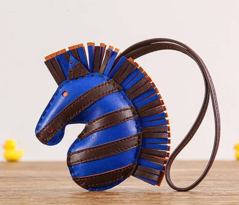 Bag Charms Designer Pony charm for women zebra leather tassel Bags Leather pendant Decoration