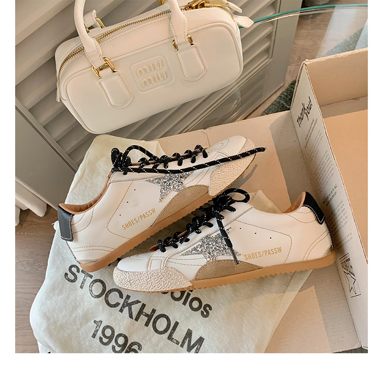 2025 youthful star distressed casual style versatile dirty sneakers and board shoes for women's spring and summer