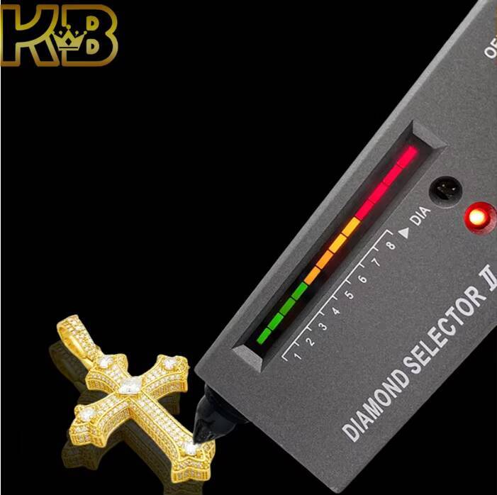 Fine Jewelry Passd Diamond Tester 925 Sterling Silver VVS Moissanite Round Cut Cross Pendant for Men Women