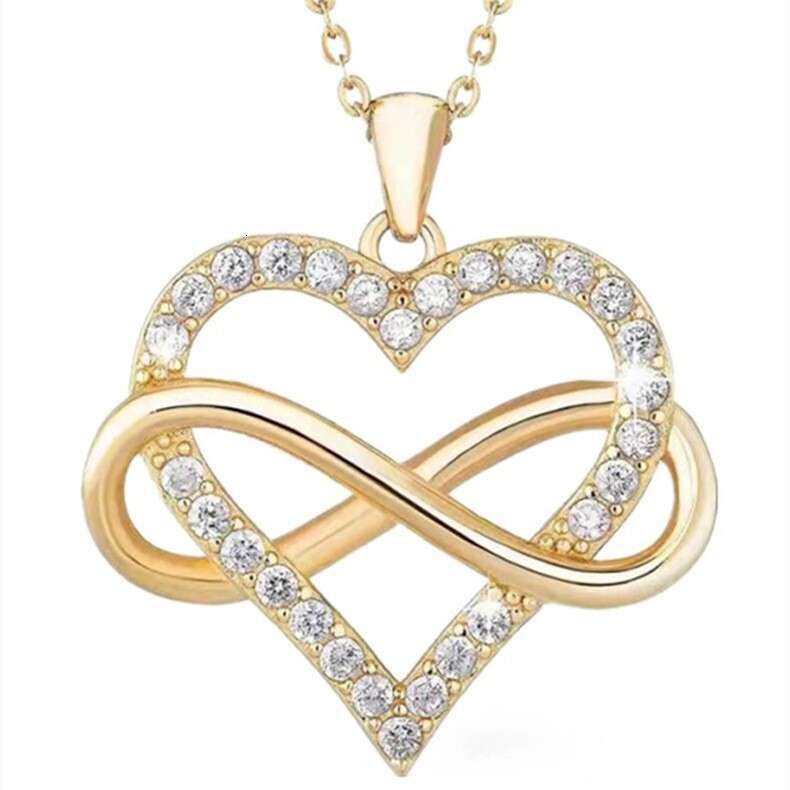 moissanite chain Pendant Necklaces New Love Heart-Shaped For Gold Sier S Earringswedding Engagement Gifts Series Jewelry