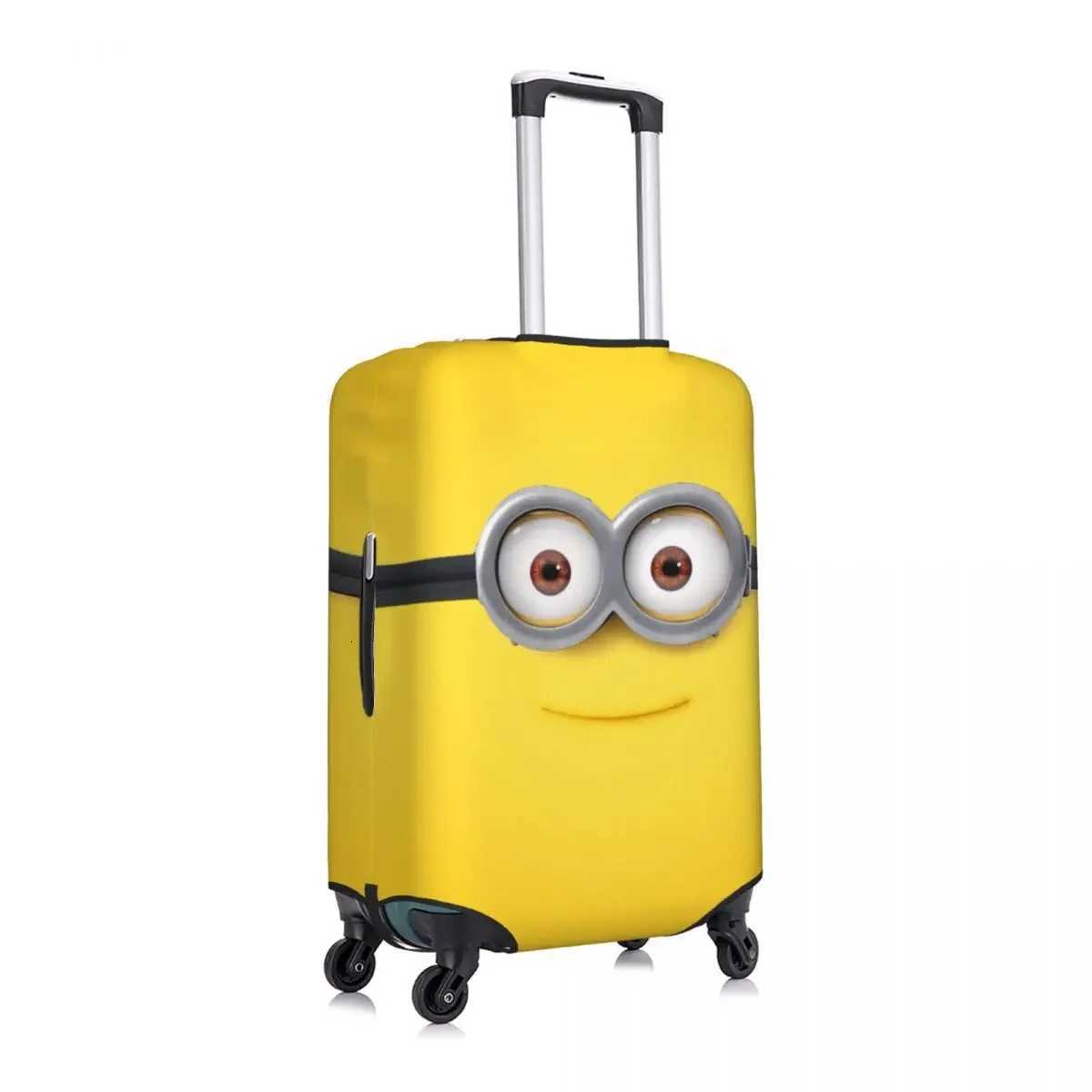 Minions Patterned Suitcase Case Thickened and Wear-Resistant Travel Case Consignment Case for Dust Protection When Going Out W250823