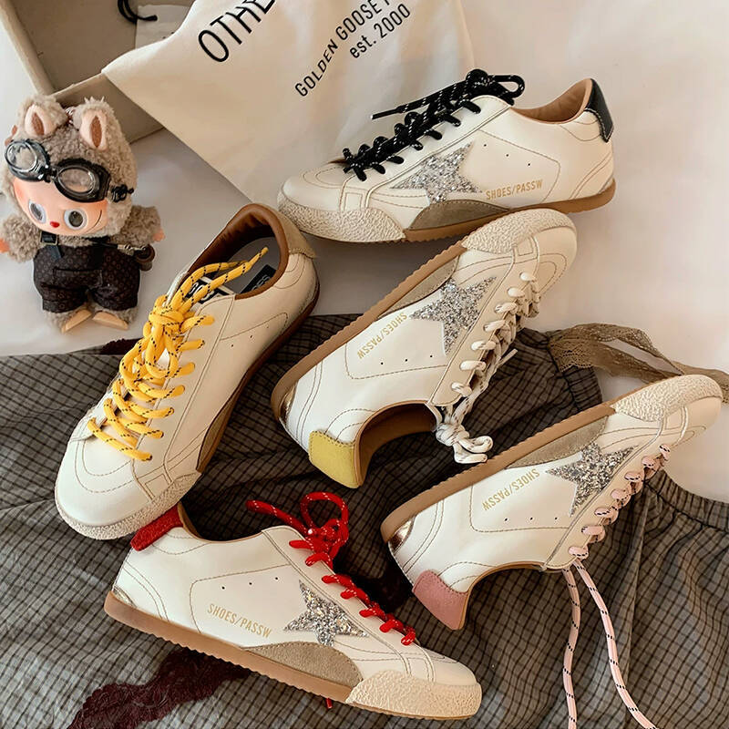 2025 youthful star distressed casual style versatile dirty sneakers and board shoes for women's spring and summer