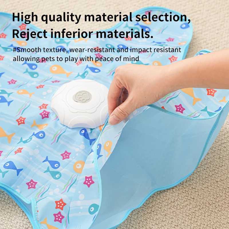 Cat Toys Interactive Hide and Seek Cat Toy with Mouse Squeaky Motion Activated Moving Concealed Feathers Kitten Teaser Toy XJ250823