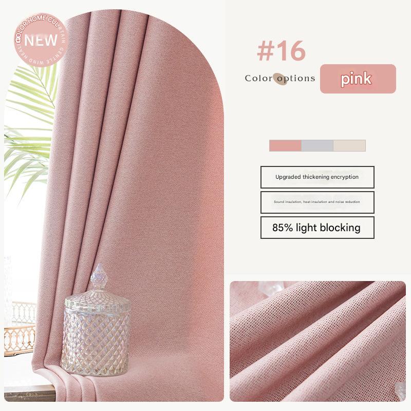 YL-36993 flat double-sided linen curtain fabric high light-proof sunshade soundproof cotton and linen curtain finished product for living room and bed
