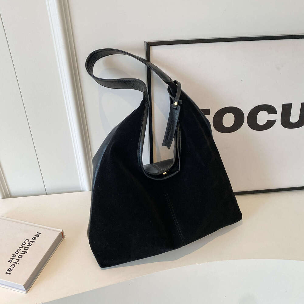 Designer Bag Luxury Bag Suede Patchwork PU Women's Shoulder Bag 2025 Trend Hobo Large Capacity Commuter Simple Lightweight Shoulder