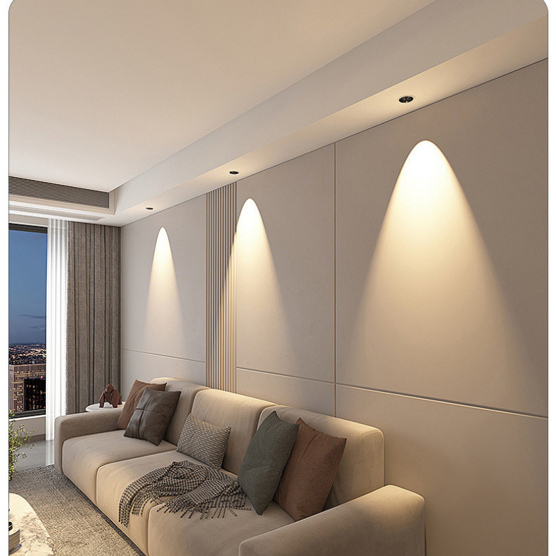 Embedded book led downlight, led downlight and spotlight integrated anti-glare, no main light, living room home, deep cup adjustable dimming 35