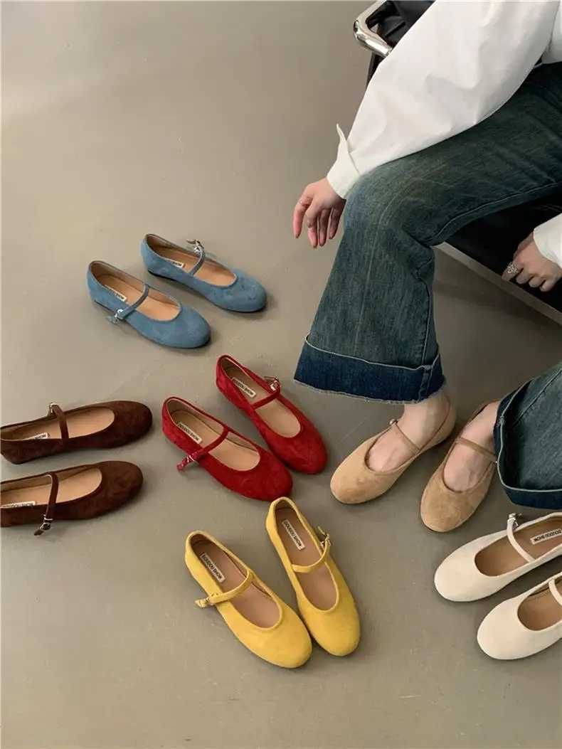 2025 New Brand Wen Flat Fion Mesh Ladies Elegant Mary Jane Shoes Soft Sole Outdoor Dress Ballerinas Y250823 dh1102140405