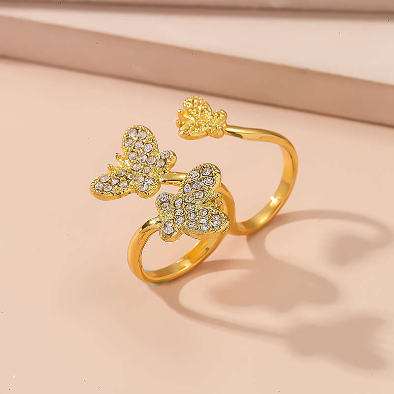 Fashion Jewelry Gold Color Snake Adjustable Ring Bg Zircon Stone Women Wedding Rings Engagement