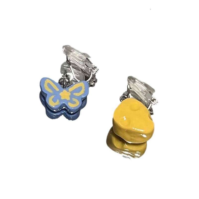 Sweet and lovely butterfly Earrings for Women Jewelry Charm Tiny Opal Moon Star Earrings Star White Fire Opal Stud Earring Petite Minimalist