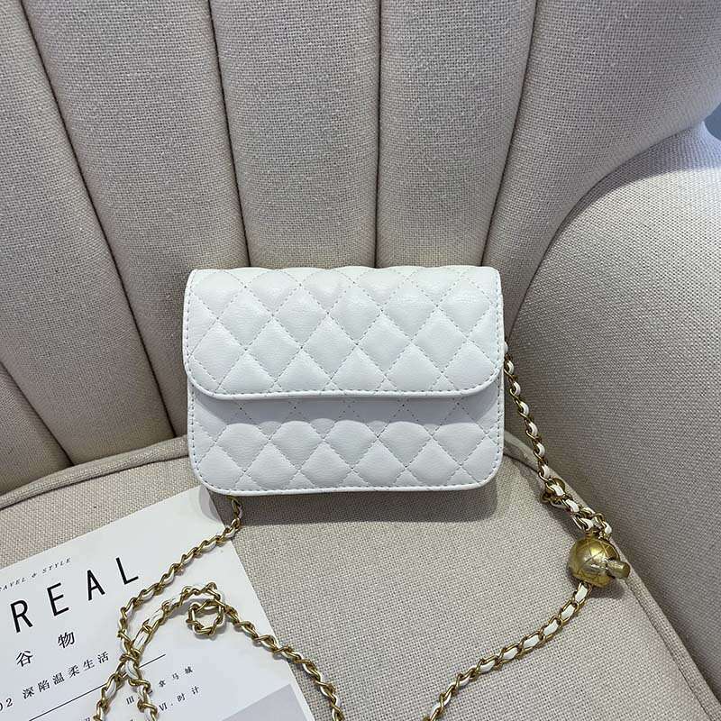 Designer Bags Luxury Handbags Gold Beaded Spherical Waist Design Mini Lipstick Chain 2025 New Tiny Style Quilted Shoulder Crossbody Women's Purse