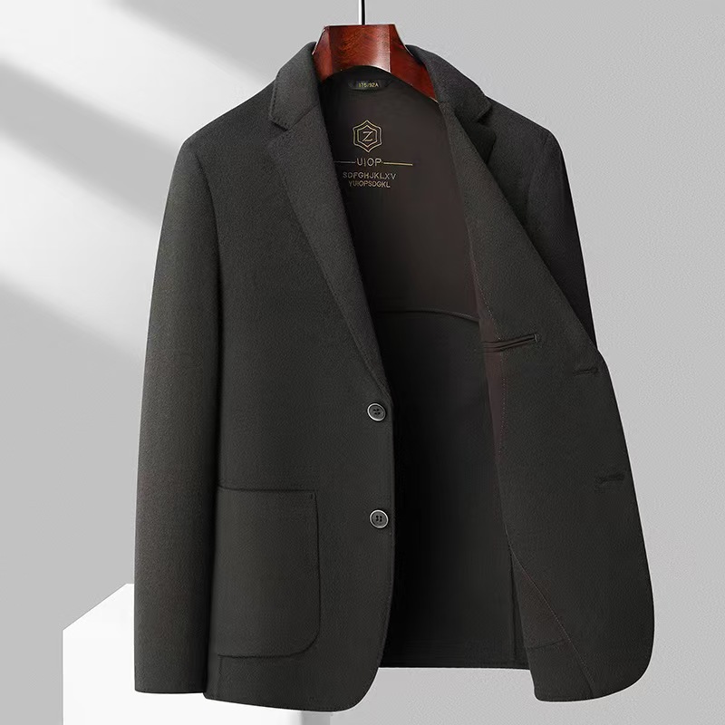 T1523 double-faced woolen suit men's 2025 autumn and winter new short business casual men's 100% pure wool suit jacket