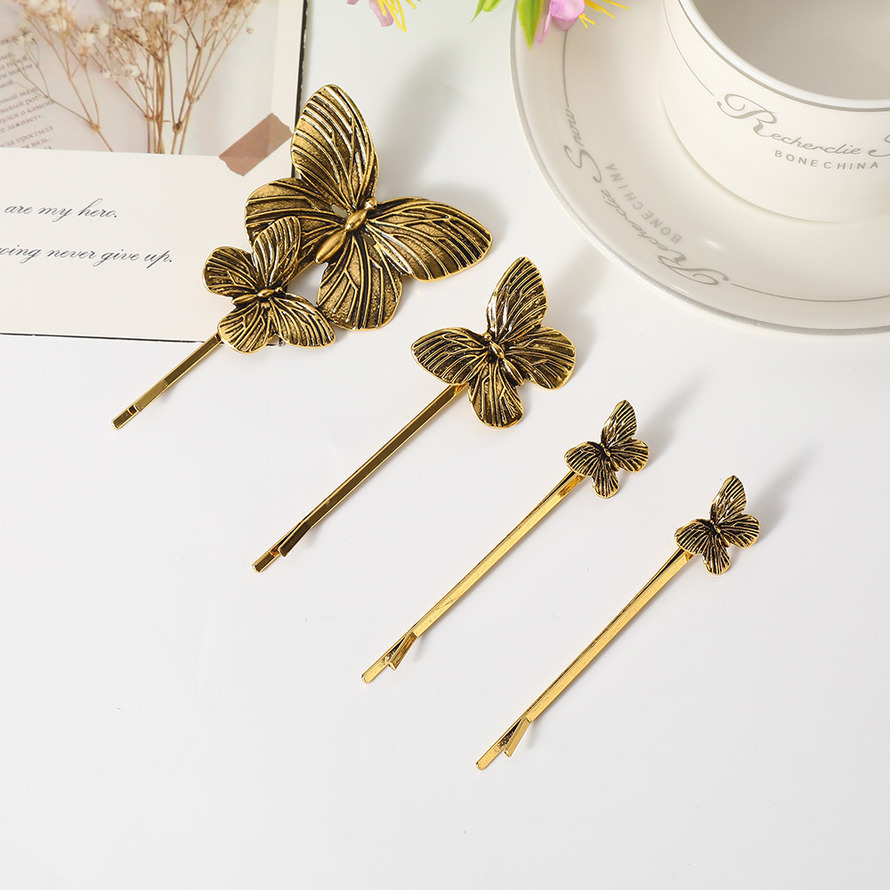 Minimalist Alloy Butterfly Hairpins Clips Updo High-end Versatile Hair Accessories SY-8130