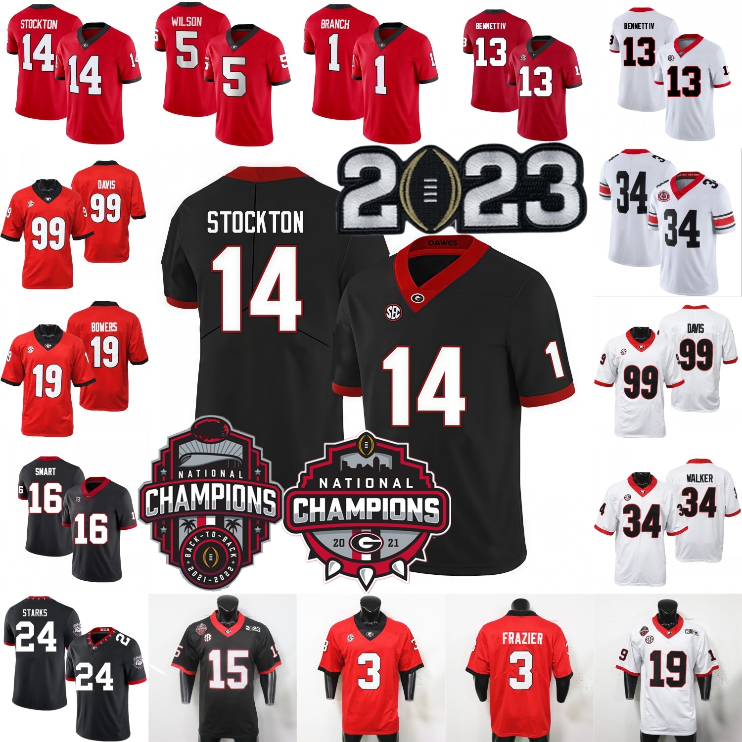 Football Jersey College Gunner Stockton Zachariah Branch Brock Bowers Nate Frazier Raylen Wilson Oscar Delp KJ Bolden Joenel Aguero McConkey Walker Bennett IV