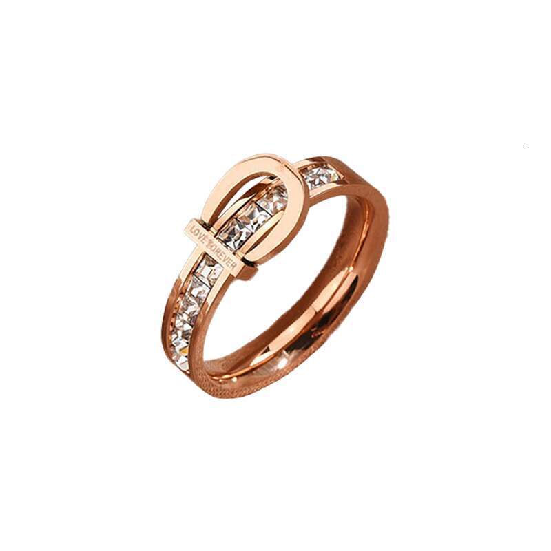 ring Ttitanium steel rings diamond love ring men women wedding couples engagement luxury jewelry gift plated silver gold gold rings for women 6/7/8/9