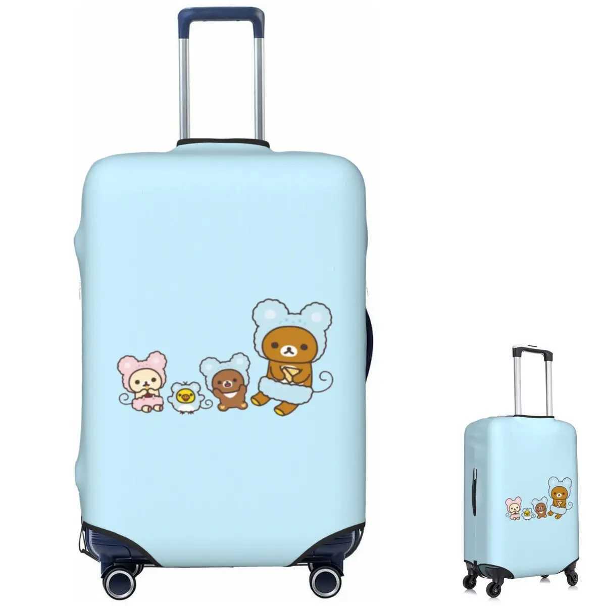 18-32 Inch Rilakkuma Sakura Suitcase Cover Protection Elastic Travel Luggage Protector Covers W250823