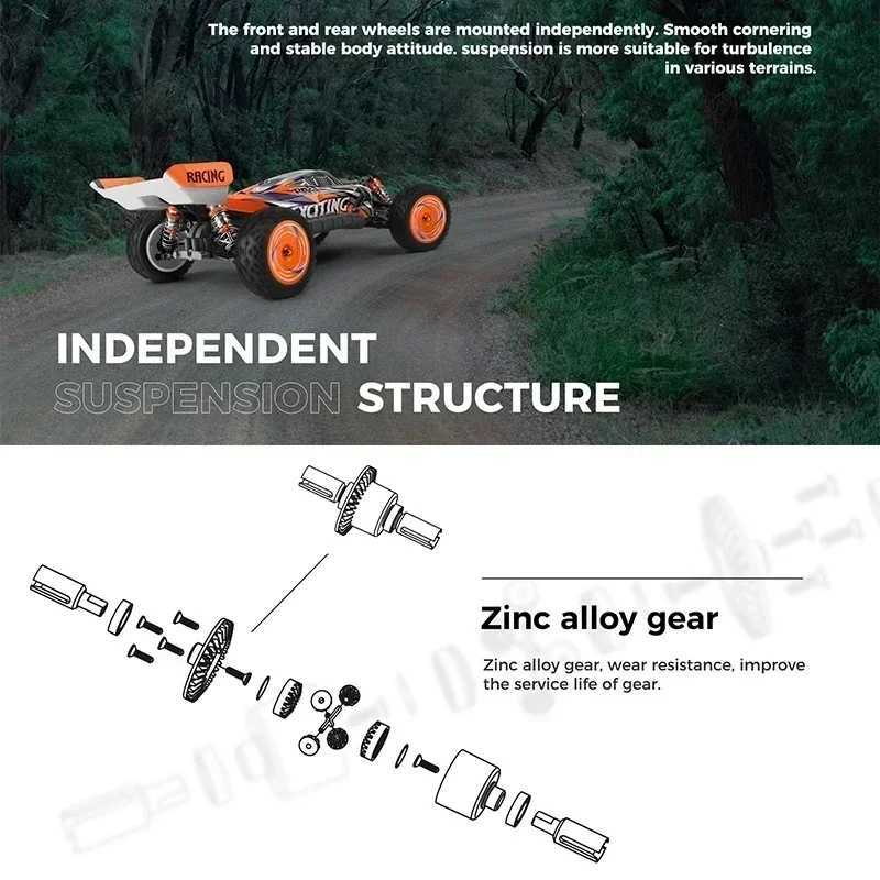 WLtoys 124010 55KM/H RC Car Professional Racing Vehicle 4WD Off-road Electric High Speed Drift Remote Control Toys for Children L250822