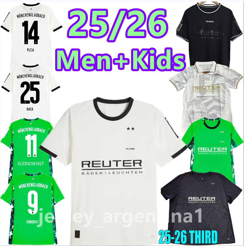 4XL 25 26 Borussia Monchengladach soccer Jerseys REITZ FANS PLAYER VERSION 2025 Gladbach ELVEDI HACK PLEA NGOUMOU CVANCARA HONORAT Uniforms Men Football Shirt 2XL
