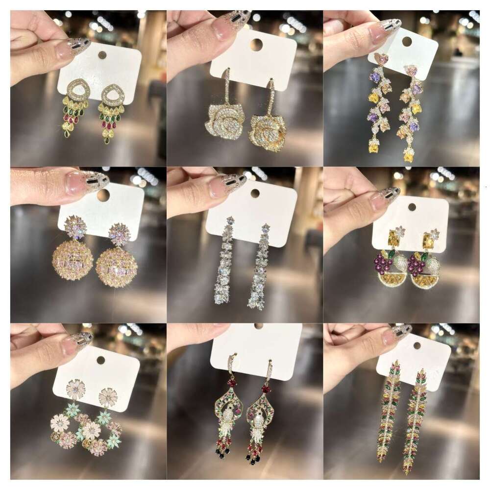 Earrings for Women Statement Colorful Rhinestone Shiny Crystal Dangle Earring Beautiful Cute Jewelry Gifts