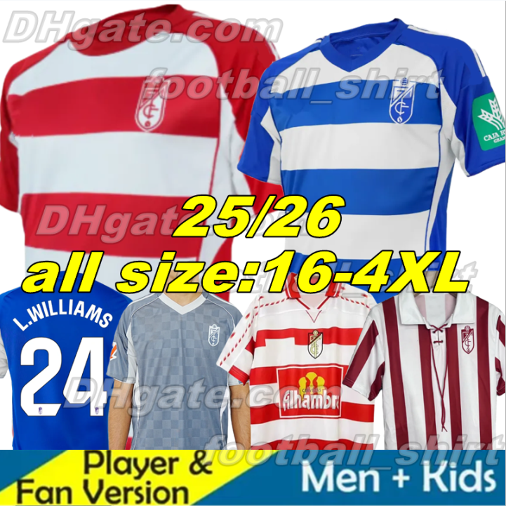 4XL 25 26 Granada CF soccer jerseys L.WILLIAMS CALLEJON A.PUERTAS SORO UZUNI 97 98 05 06 Retro Granada Vallejo Shon Weissman BRYAN BICARD F.DIEDHIOU football shirts