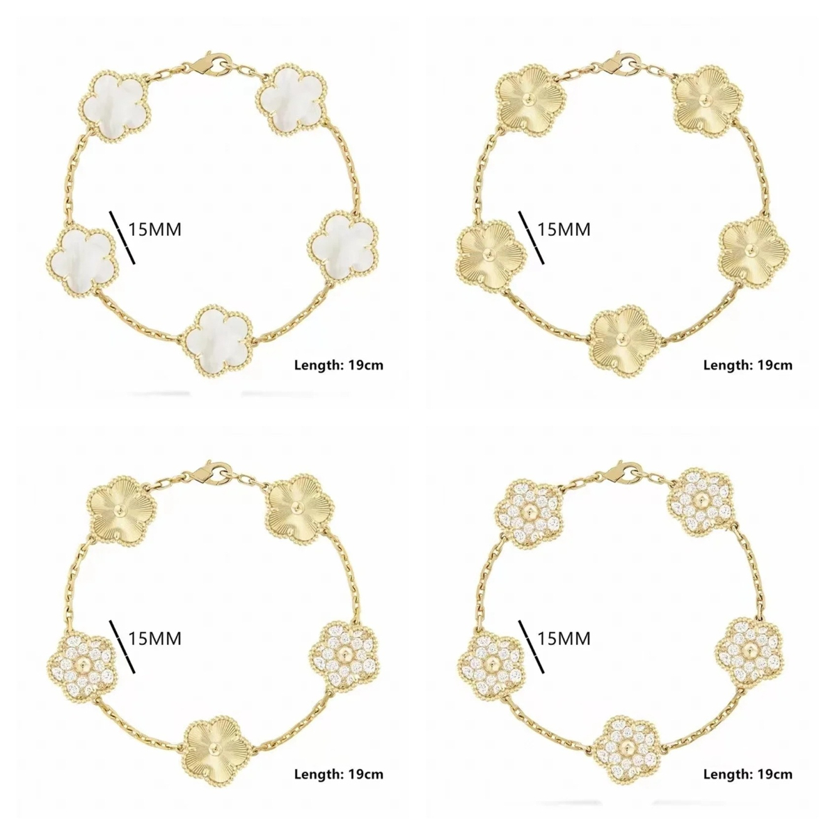 bracelet jewlery designer for women designer bracelet Fashionable Womens Jewelry: Stylish Five Pattern Design Clove Bangle Set for Gift Giving clover bracelet