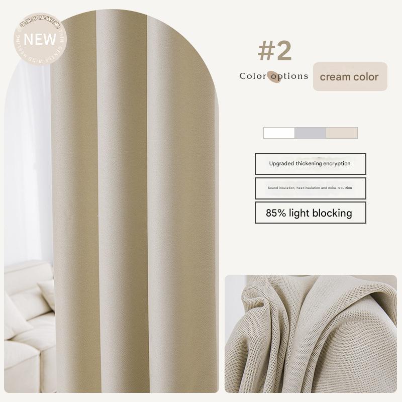 YL-36979 flat double-sided linen curtain fabric high light-proof sunshade soundproof cotton and linen curtain finished product for living room and bed