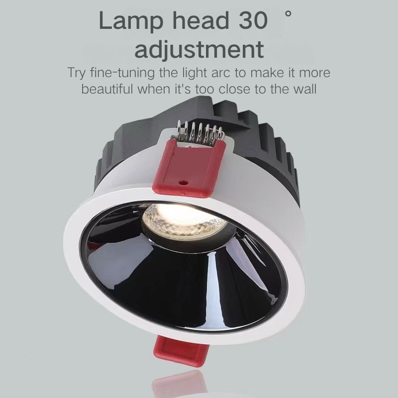 Ultra-thin anti-glare spotlights, embedded led hole lights, low-profile home living room wall-washing lights, new special offer, adjustable dimming 37