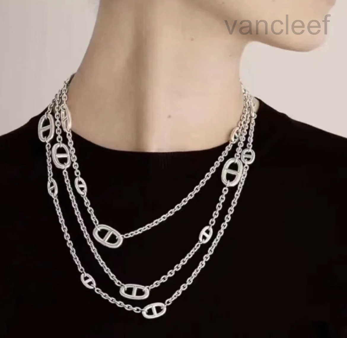 ADITA Farandole 160CM 120CM 80CM necklace 925 silver material top quality for women designer couple Advanced Materials brand designer 036