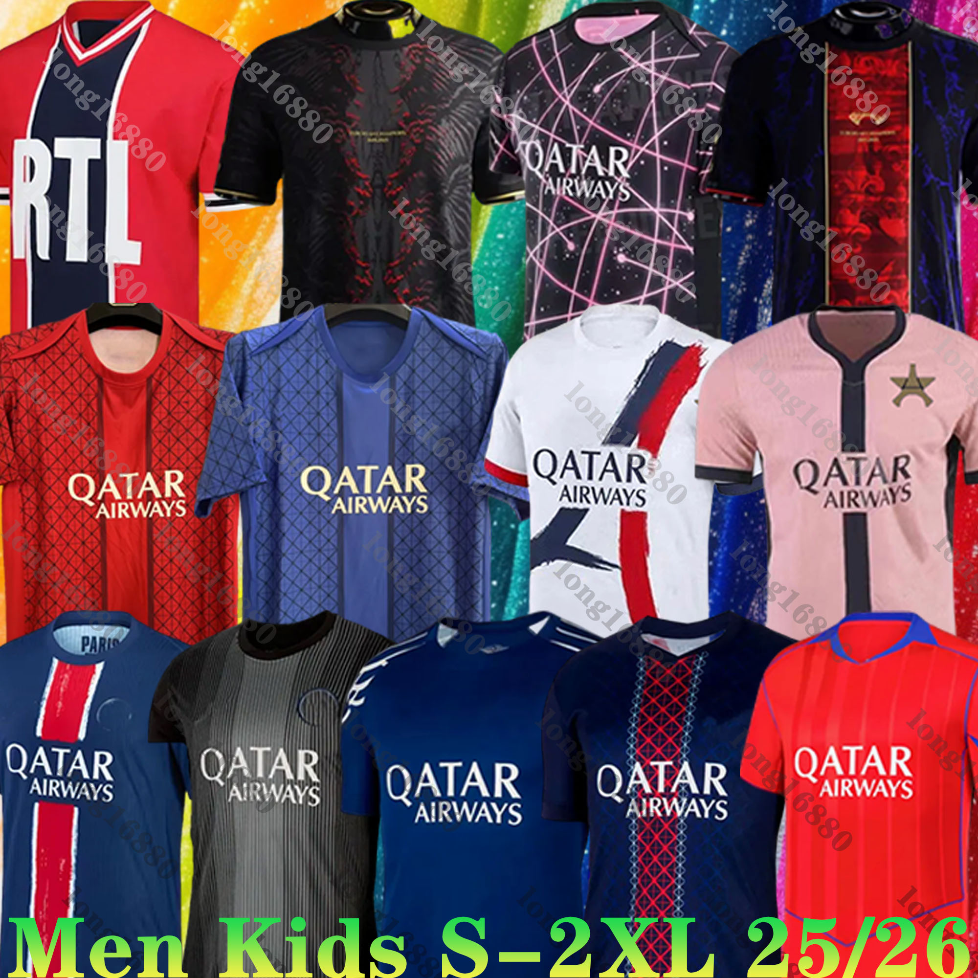 2025 2026 maillot de foot PARIS soccer jerseys 4th 1975 NEVES HAKIMI hommes BARCOLA Zaire-Emery O.Dembele Kvaratskhelia Fourth PSGES 24 25 26 football shirts ZABARNYI