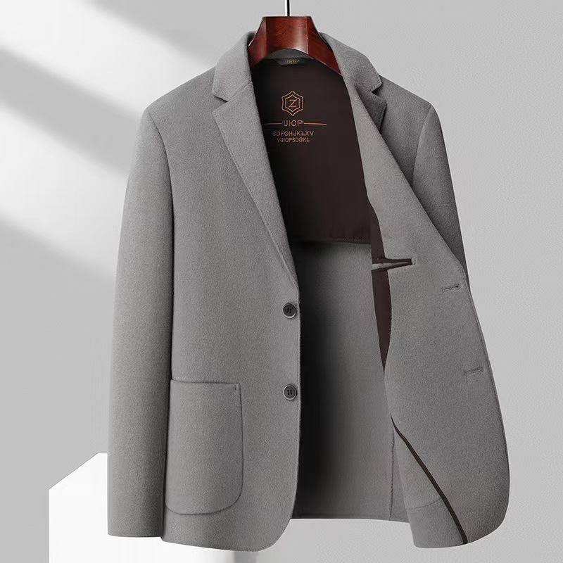 T1523 double-faced woolen suit men's 2025 autumn and winter new short business casual men's 100% pure wool suit jacket