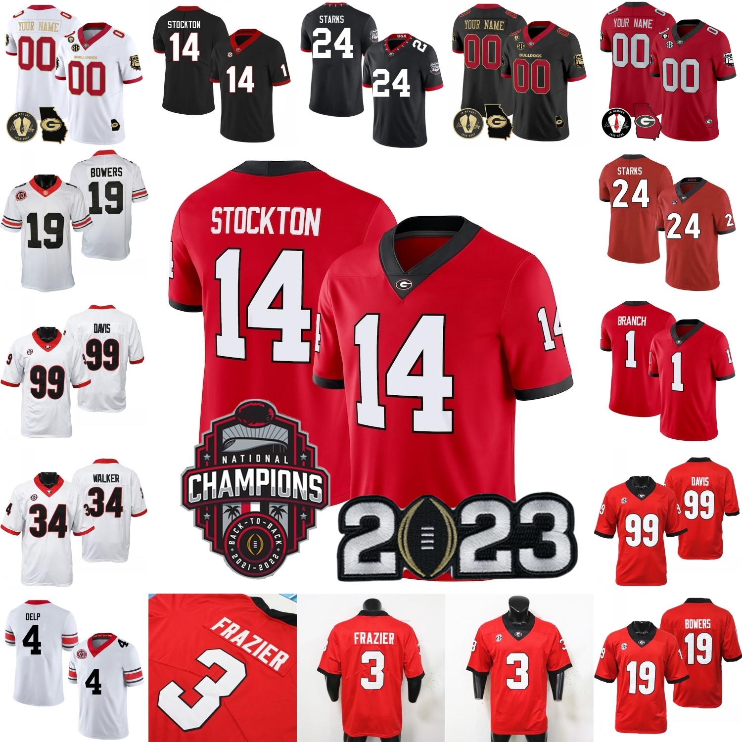 Football Jersey College Gunner Stockton Zachariah Branch Brock Bowers Nate Frazier Raylen Wilson Delp Bolden Aguero Thomas McConkey Walker Greene III