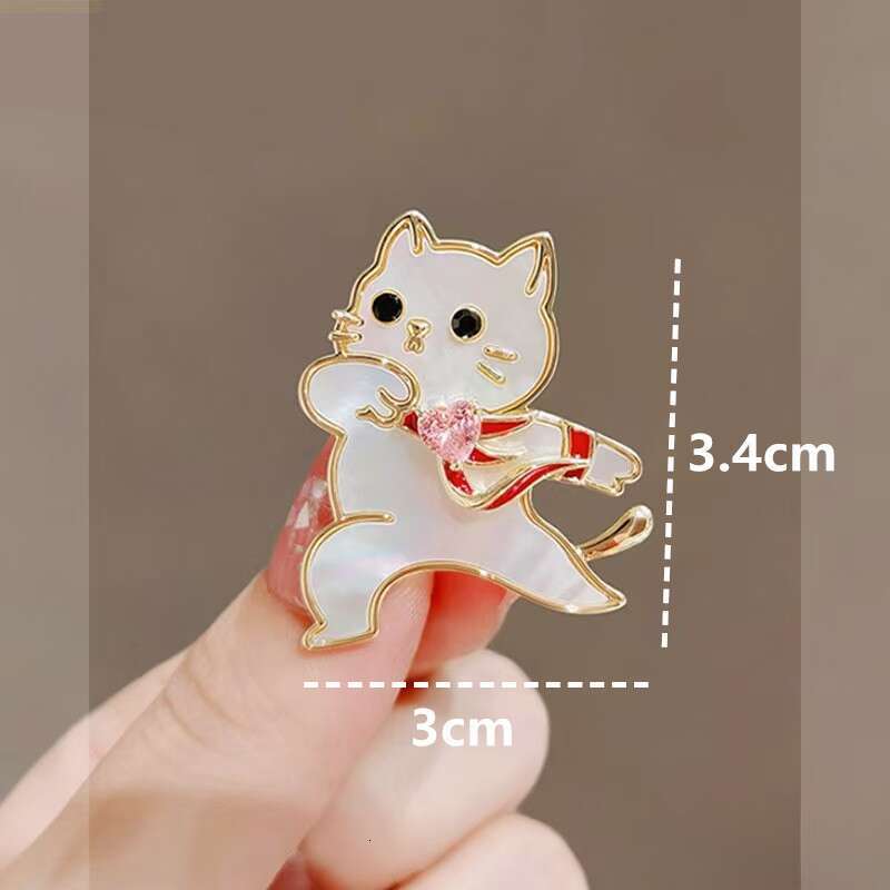 Heart Confession Bear Brooch Version College Style Sweater Coat Accessory Cartoon Elephant Versatile Pin